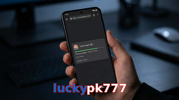 Main screen of Luckypk777 apk page for PK players